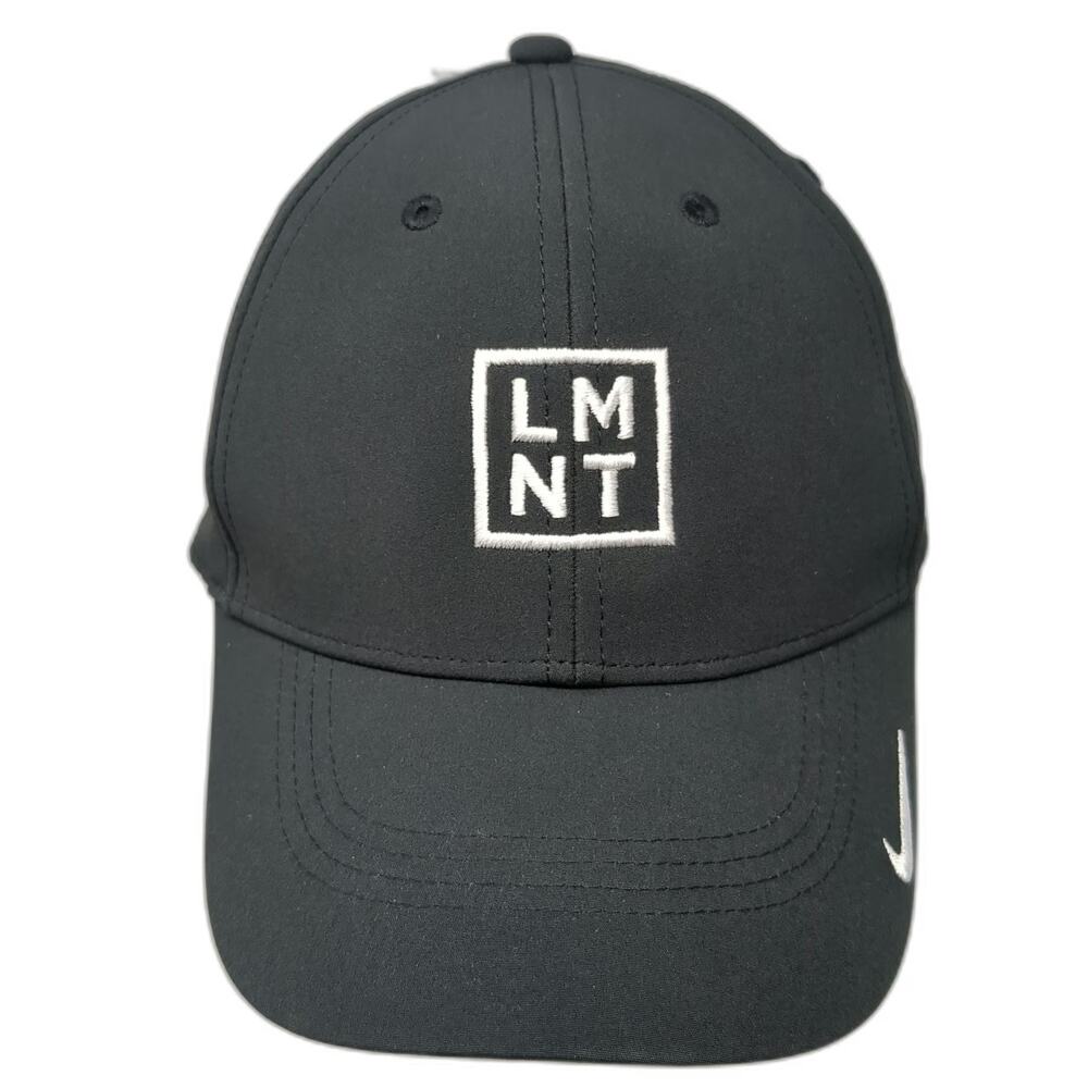 Nike Baseball Cap Black White L Dri-FIT Loyalty LMNT Adjustable Slideback Hat